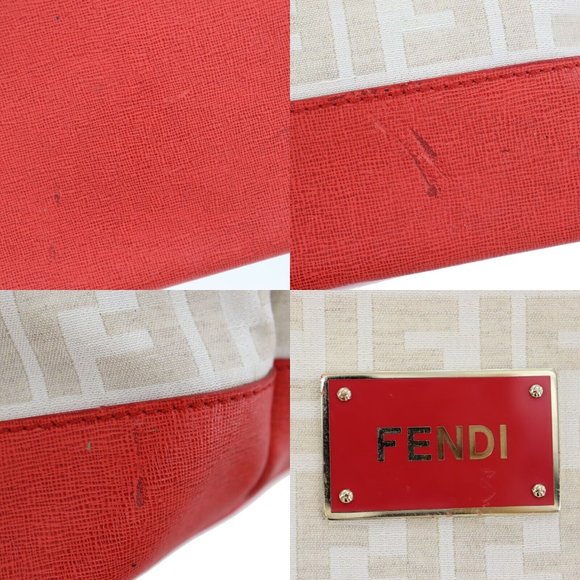FENDI Roll Tote Zucca Canvas and Leather Tote - Picture 7 of 13